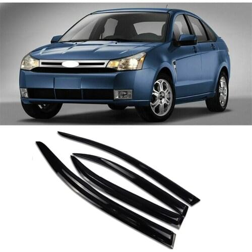 For Ford Focus 2 MK2 2007 2008 2009 2010 2011 Car Rain Shield Deflectors Awning Vent Cover Window Visor Rain Sun Guard Shelter
