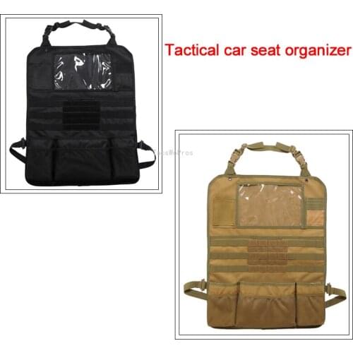 Tactical MOLLE Car Seat Back Organizer Multi-function Hunting Hiking Storage Pocket Military Pack Seat Cover Bags Camping Pouch
