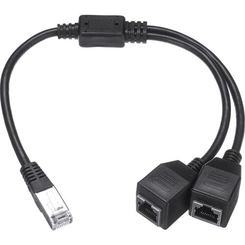 RJ45 Splitter Extension Cables Network Cable Adapter 1 Male to 2 Female 2 Ways RJ45 Ports Ethernet Network Splitter Connector