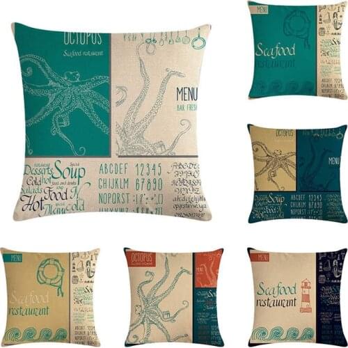 Home decoration cushion cover vintage beach matching throw pillow cover home sofa beach pillow cover car cushion pillow 45x45