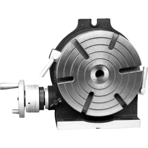 HV6 Vertical and Horizontal Rotary Table/150mm Dia Mill&Drill Machine Working Table Plate + Pin + T-slot Grip Two-purpose Manual