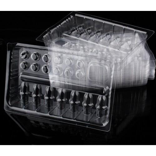 10Piece Transparent Tattoo Ink Cup Holder Tattoo Machine Pen Holder For Permanent Makeup Eyebrow Lips Caps