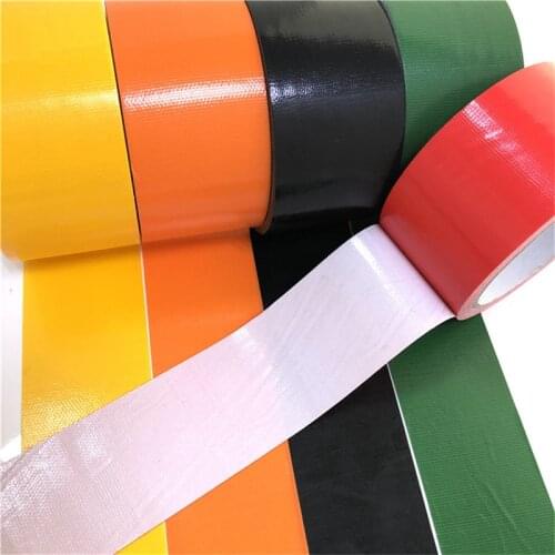20M Color Cloth Base Tape Cloth Duct Tape Floor Carpet Waterproof Tape Viscosity Adhesive Stickers Multicolor Decor 10/20/30cm