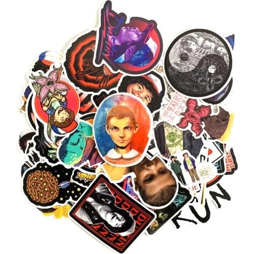 50Pcs Stranger Things waterproof Stickers For Suitcase Skateboard Laptop Luggage Fridge Phone Car Styling DIY Decal Sticker