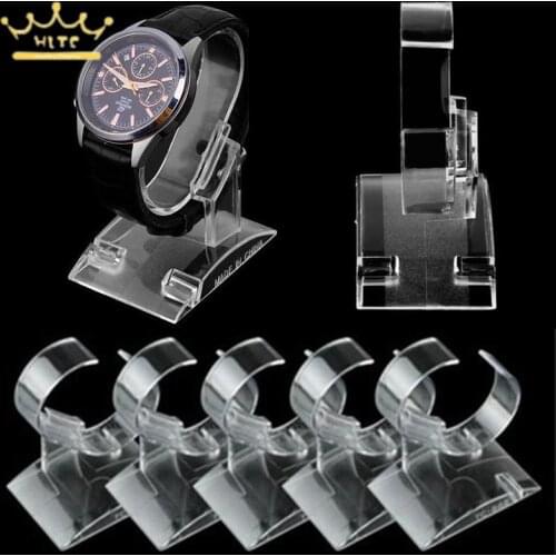 Acrylic Stand Transparent Watch Display Holder Clear Stand Watches Showcase Wristwatch Rack 10pcs/Lot