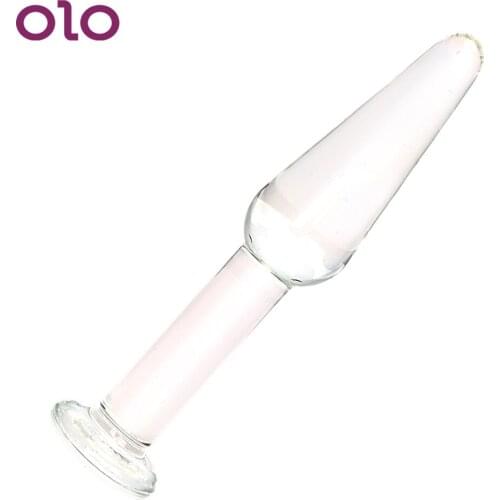 OLO Glass Anal Plug Butt Plug Dildo Crystal Prostate Massager Sex Toys for Men Women Masturbation Anal Sex Toys