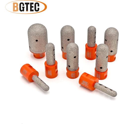 BGTEC 1pc Dia 10/15/20/25/30/35mm Thread Vacuum Brazed Diamond finger bits 5/8-11 or M14 Milling bits for tile stone countertop