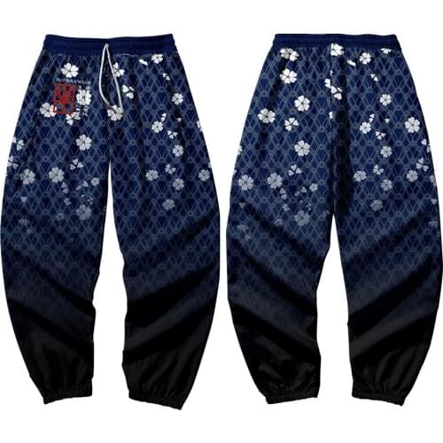 Oversize 6XL Flower Gradient Printed Men Japanese Pocket Cargo Pants Joggers Harajuku Harem Pants Sweatpant Hip Hop Trousers