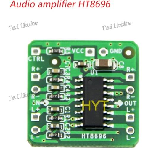 Differential Power Amplifier Board 2x10W Digital Class D Audio Power Amplifier HT8696 Differential Input 3.6 -8.5V