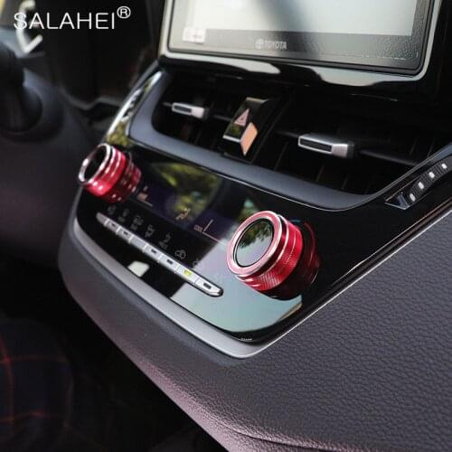 For New Toyota Corolla 2019 Aluminium Alloy Air Outlet Sticker/Instrument Panel Air Outlet Decoration Ring Interior Accessories