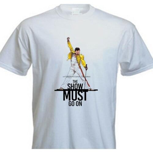 Queen Freddie Mercury Tribute Painting Touch T Shirt The Show Must Go On Tee