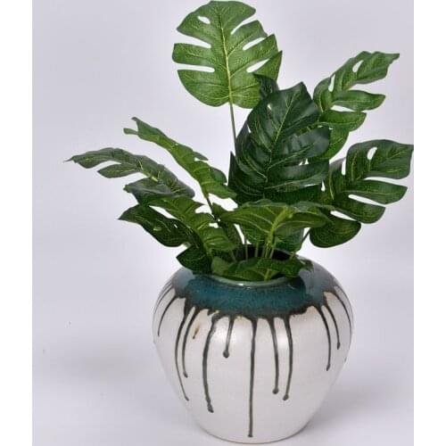 1pc Artificial Fake Potted Plants Wedding Party Fall Decorations Turtle Leaves Chlorophytum outdoor balcony Home accessories