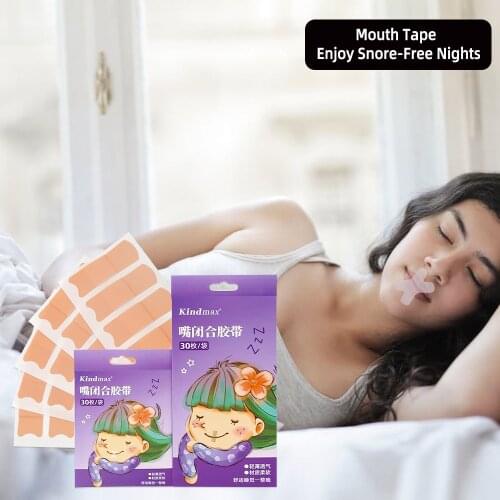 30PCS/Pack Kindmax Tape for Nose Sleep Breathing Machine Strip Sleep for Mouth Stop Snoring Anti Snoring Strips Easier Better