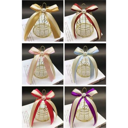 15colors Mini Metal Gold Vintage Retro Bird Cage Candy Boxes Baby Shower Favor Gift Box For Guests Party Birthday Souvenir