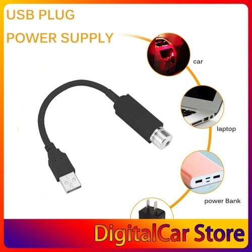 Mini LED Car Roof Star Night Lights Interior Projector Light Atmosphere Galaxy Lamp Decoration Light USB Plug