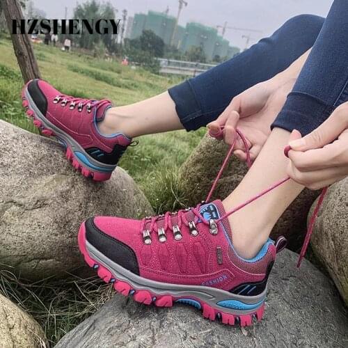 HZSHENGY Fashion Women Sneakers Lace-Up Spring Autumn Shoes Platform Shoes Outdoor Non-Slip Walking Hiking Shoes for Females