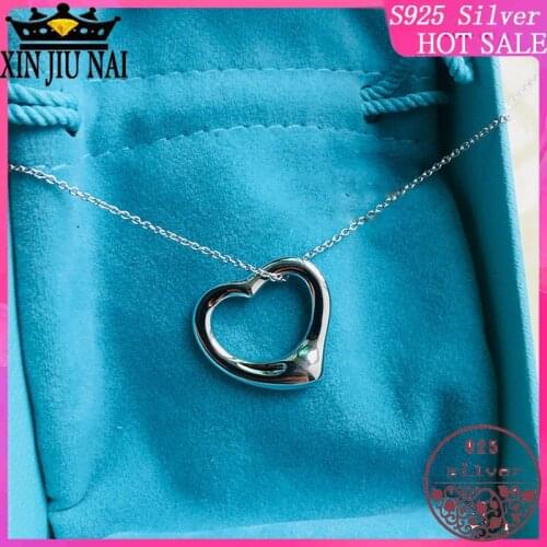 New 925 Sterling Silver Lucky Heart Necklace Classic Charming Beauty Pendant Subitem Pendant