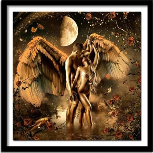 Full Square Diamond 5D DIY Diamond Painting "Angel lovers" 3d Embroidery Cross Stitch Rhinestone Painting Home Decor