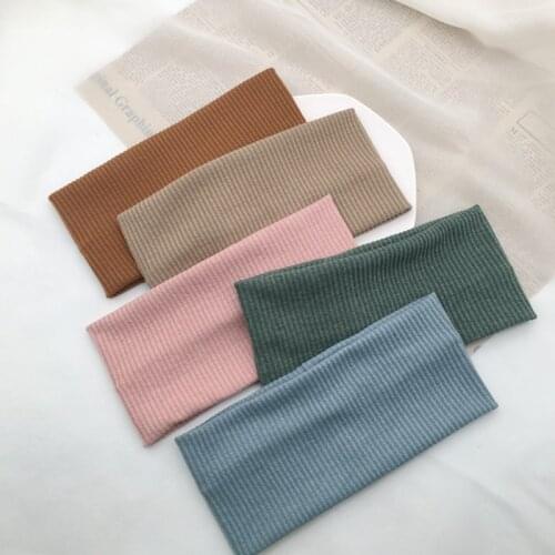 Popular Solid Color Women Headband Wide Turban Sport Sweatband Women Outdoor Fitness Elastic Hairband Yoga Hair Accessories New