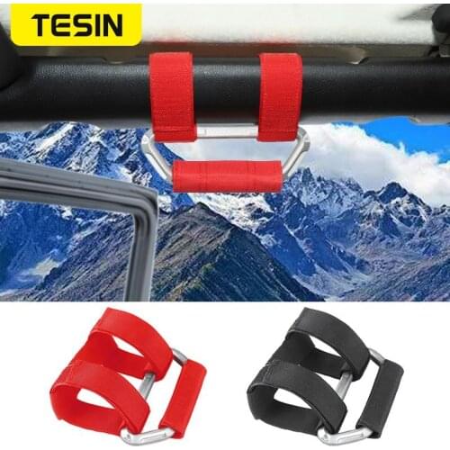 TESIN Grab Handles for Jeep Wrangler JL JK TJ 1997-2018 Rugged Ridge Rear Side Car Grab Handle Bar Roll Grips Holder Accessories