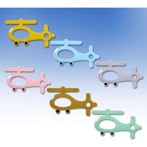 Kovict 1pcs Silicone Teethers Airplane Cartoon Shape BPA Free Tiny Rod Food Grade Silicone Baby Teethers Toy