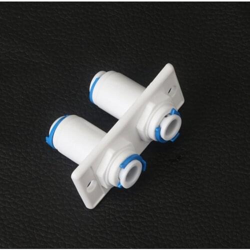 Double Bulkhead Straight 1/4" OD Hose Quick Fitting Connector RO Water Plastic Pipe Coupling Reverse Osmosis Aquarium System