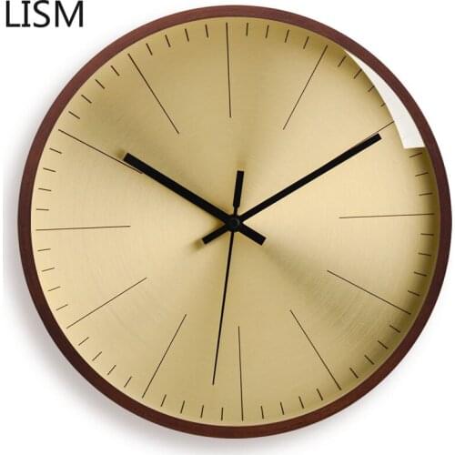 Rose Gold Modern Luxury Wall Clock Large Creative Silent Wall Clock Wood Wall Watches Home Decor Bedroom Farmhouse Decor 2020