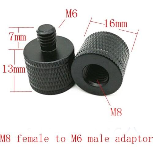 2pcs M8 male to M6 female or 2pcs M8 female to M6 male Convert Screw Adapter for rod rail system & Tripod