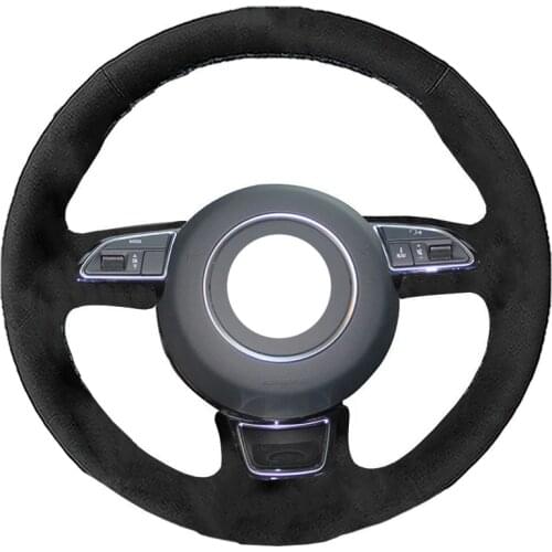Alcantara Leather Suede Car Steering Wheel Cover for Audi A1 A3 A5 A7