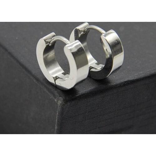 Earrings Women Stainless Steel Black Gold Blue Earrings Small Hip Hop Simple Earring Fashion Jewelry Gifts for Woman Wholesale