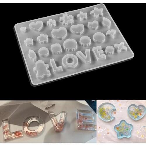 1pc Pendant Silicone Mold Round Heart Drop Silicone Mold Resin Mold For DIY Necklace Keychain Crystal Epoxy Resin Jewelry Making