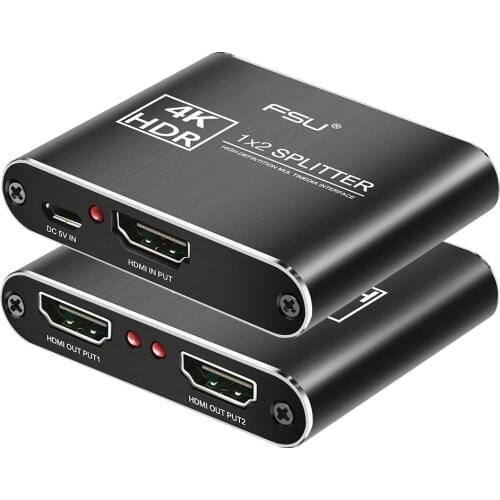 1 IN 2 OUT HDMI Splitter 4K 3D HDCP Full HD Video HDMI Switch Switcher Split Out Amplifier Dual Display For HDTV DVD PS3/4 Xbox