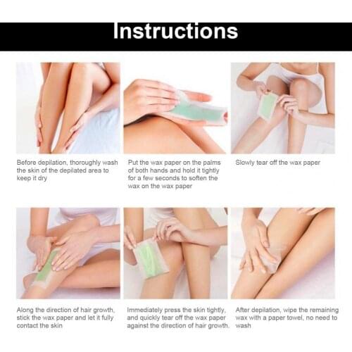 10Pcs Paper Waxing Strips Waxing Paper Gentle Professional Beauty Supplies Facial Bikini Wax Strips Sticks for Girl Waxing Paper