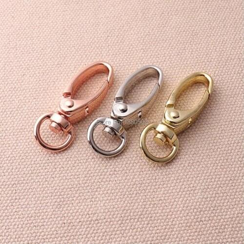 10pcs/lot 38*12mm gold/ nickel /Rose gold color Swivel Snap Hooks buckle key Chain garment accessories