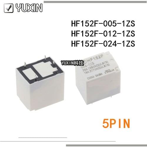 20PCS/LOT 100%Original&New Relay HF152F-005-1ZS HF152F-012-1ZS HF152F-024-1ZS HF152F 012-1ZS HF152F 012 1ZS 5V 12V 5PIN 15A