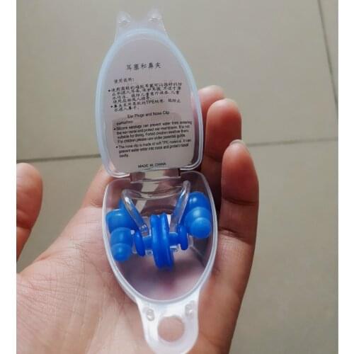 3PCS Unisex Box-packed Comfort Nose Clip Earplugs Noise Reduction Silicone Soft Ear Plugs Protective for Swimming for sleep