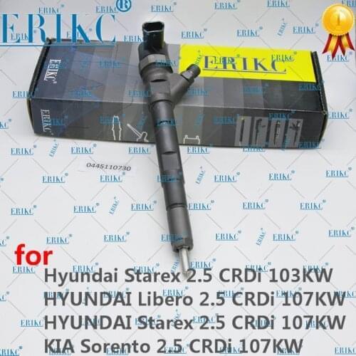 4PCS 0445110186 0445 110 186 338004A100 Common Rail Injector 0 445 110 186 for Denso Hyundai Starex Libero Starex 2.5CRDi KIA