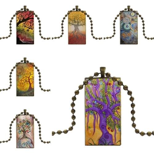 Abstract Crazy Trippy Hippie Marijuanas Design For Unisex Glass Pendant Necklace Handmade Half Pendant Rectangle Necklace