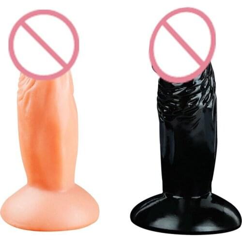 Women / Men Anal Sex Dildo Plug, Mini Flexible Realistic Dildos butt dick Adults Toys For Girls