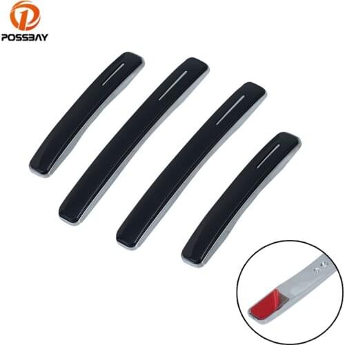 POSSBAY Universal 4Pcs/set Car Anti-Collision Scratch Guard Sticker Strips Auto Door Edge Window Protector Pad Car Trim Parts