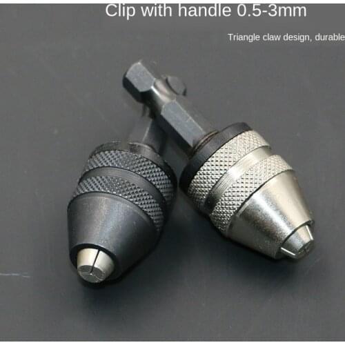Keyless 0.5-3.0mm Drill Chuck 1/4" Keyless Drill Bit Chuck Hex Shank Adapter Converter Quick Change For Mini Drill Chucks