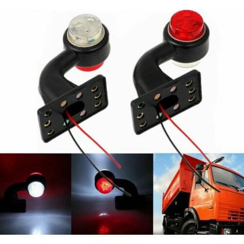 2x 12-24V Side Marker Waterproof Outline Elbow Side Marker Practical Universal Brightness Car LED Bulb Trailer Truck Lights
