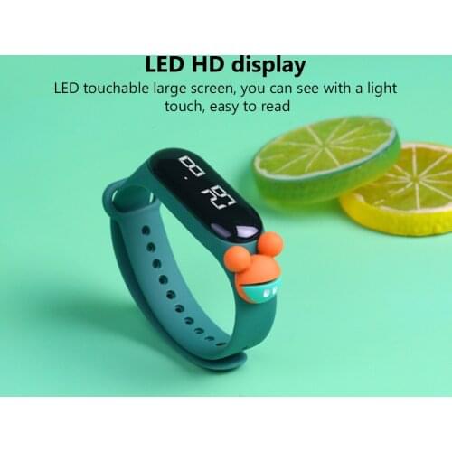 New Cartoon Childrens Electronic Digital LED Display Watch Girls Boys Cute Wrist Watch Waterproof Toy Students Childrens Gifts