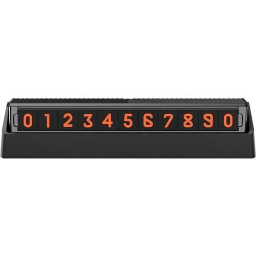 Black Car Temporary Parking Card Phone Number Plate Auto Accessories
