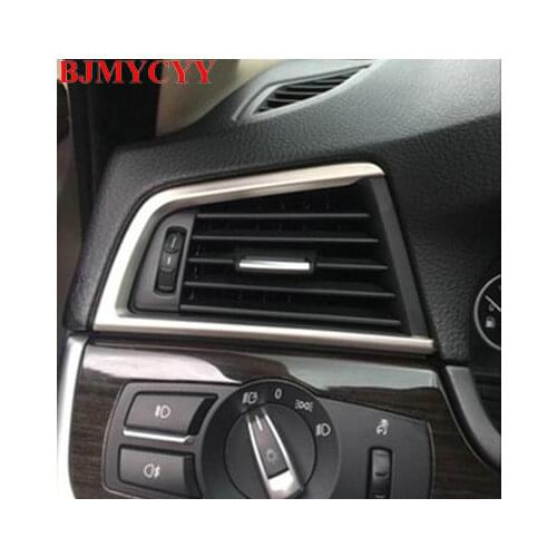BJMYCYY 2PCS/SET Auto instrument desk on both sides of the outlet ABS decorative box for BMW f10 5 series 2011-17