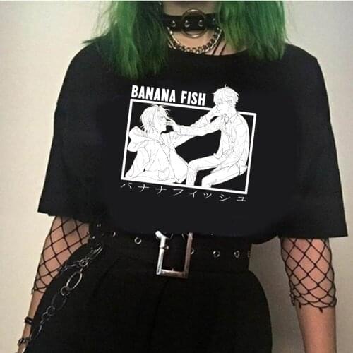 Banana Fish Japanese Anime T-shirt Fashion O-neck Casual Female Cloth