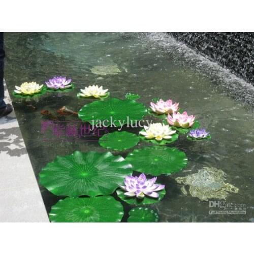 60 cm in diameter Artificial Simulation Green Lotus Leaf Water Decorative Aquarium Pond Scenery Floating water Pool Decoration