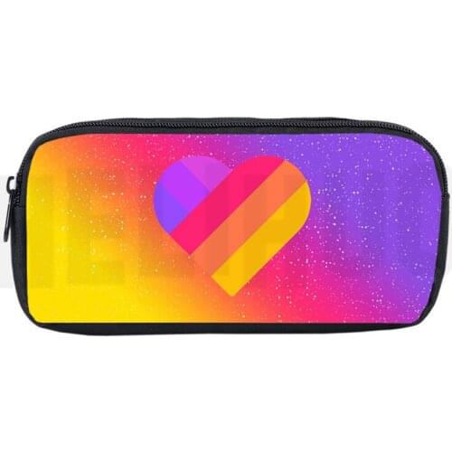 LIKEE Cosmetic Bag for Girls School Stationery Pencil Case 3D Print Llkee Video App Storage Womens Cosmetics Zipper Makeup Box