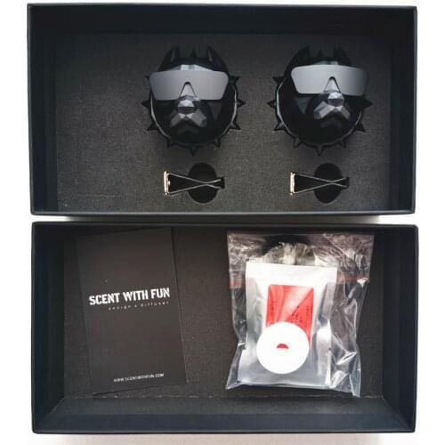 2PCS Bulldog Fashion Air Freshener Smell Car Perfume Fragrance DE PROJECT High Quality Bulldog Parfum Flavoring with Gift Box