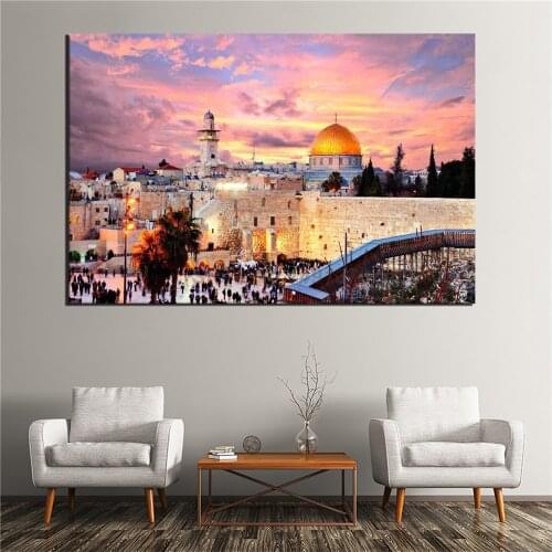 Jerusalem Landscape Nordic Style Poster Print Wall Art Canvas Painting Landscape Picture For Living Room Home Decor